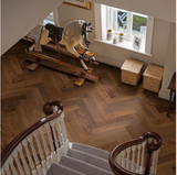 14 MM REAL WOOD DARK SMOKED OAK HERRINGBONE  FLOORING