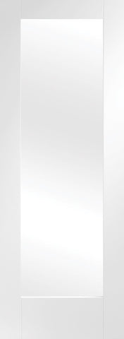 Pattern 10 White Primed Interior Door - Clear Glass