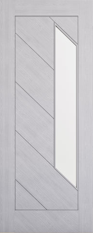 Torino Prefinished Light Grey Ash Glazed Interior Door