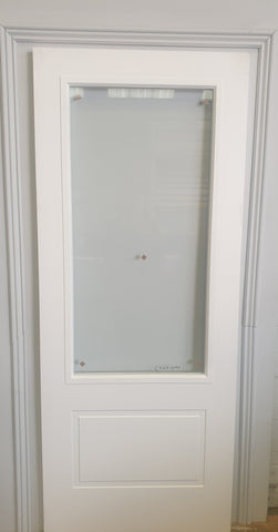 2 Panel Style 12 LP / 1 Vision Panel Clear Glazed Solid Core Smooth Door ## FD30 FIRE RATED ## - White Primed ## SPECIAL PRICE WHILST STOCKS LAST ## (Copy)