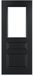Windsor Black Prefinished Glass Interior Door