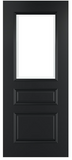 Windsor Black Prefinished Glass Interior Door