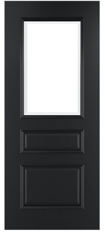 Windsor Black Prefinished Glass Interior Door