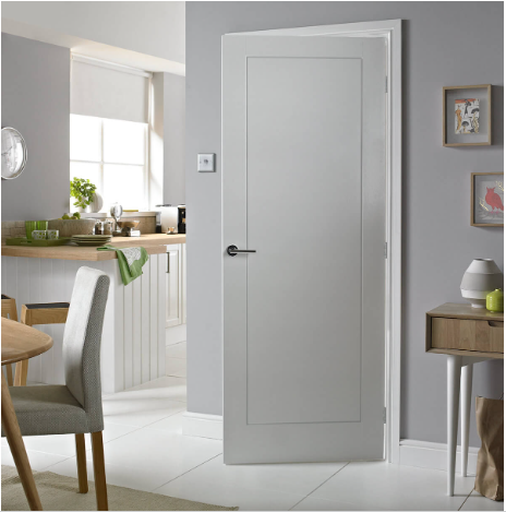 1 Panel Semi-Solid Smooth Door - White Primed