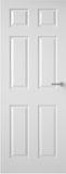 ## CLEARANCE ## 6 Panel Safe N Sound Textured Door - White Primed