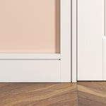 18 X 69 MM MR PRIMED MDF SINGLE SQUARE ## 5 X 5 ## GROOVE PROFILE - SAM5059 - 4.2 METRE LENGTH