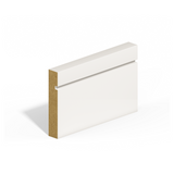 18 X 69 MM MR PRIMED MDF SINGLE SQUARE ## 5 X 5 ## GROOVE PROFILE - SAM5059 - 4.2 METRE LENGTH