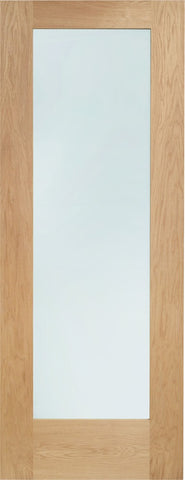 Pattern 10 Prefinished Oak door with Clear Glass