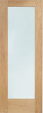 Pattern 10 Unfinished Oak Door with Clear Glass - Fire Door