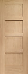 Shaker 4 Panel Unfinished Oak Door