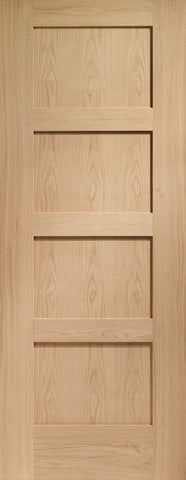 Shaker 4 Panel Unfinished Oak Door