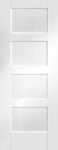 Shaker 4 Panel White Primed Fire Door