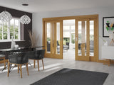 Pattern 10 Prefinished Oak door with Clear Glass