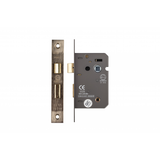 Bathroom Lock 3 lever Satin Nickel - British standard approved