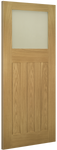 Cambridge Unfinished Oak Frosted Glazed Interior Door