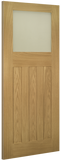 Cambridge Unfinished Oak Frosted Glazed Interior Door