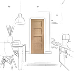 Shaker 4 Panel Prefinished Oak Fire Door