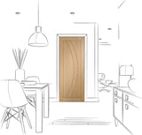 Salerno Pre-finished Oak Fire Door