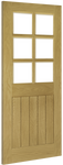 Ely Unfinished Oak 6L Glazed Interior Door