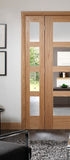 Shaker 4 Panel Unfinished Oak with Clear Glass