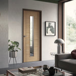 Palermo Unfinished Original 1 light Oak Door with Clear Glass