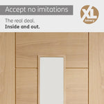 Palermo Unfinished Original 1 light Oak Door with Clear Glass