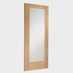 Pattern 10 Unfinished Oak Door with Clear Glass - Fire Door