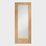 Pattern 10 Unfinished Oak Door with Clear Glass