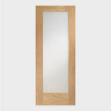 Pattern 10 Unfinished Oak Door with Clear Glass