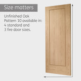 Pattern 10 Unfinished Oak Internal Door