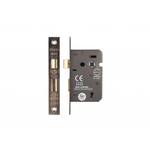 3 Lever Mortice Sash Lock Satin Nickel - British standard approved