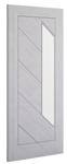 Torino Prefinished Light Grey Ash Glazed Interior Door